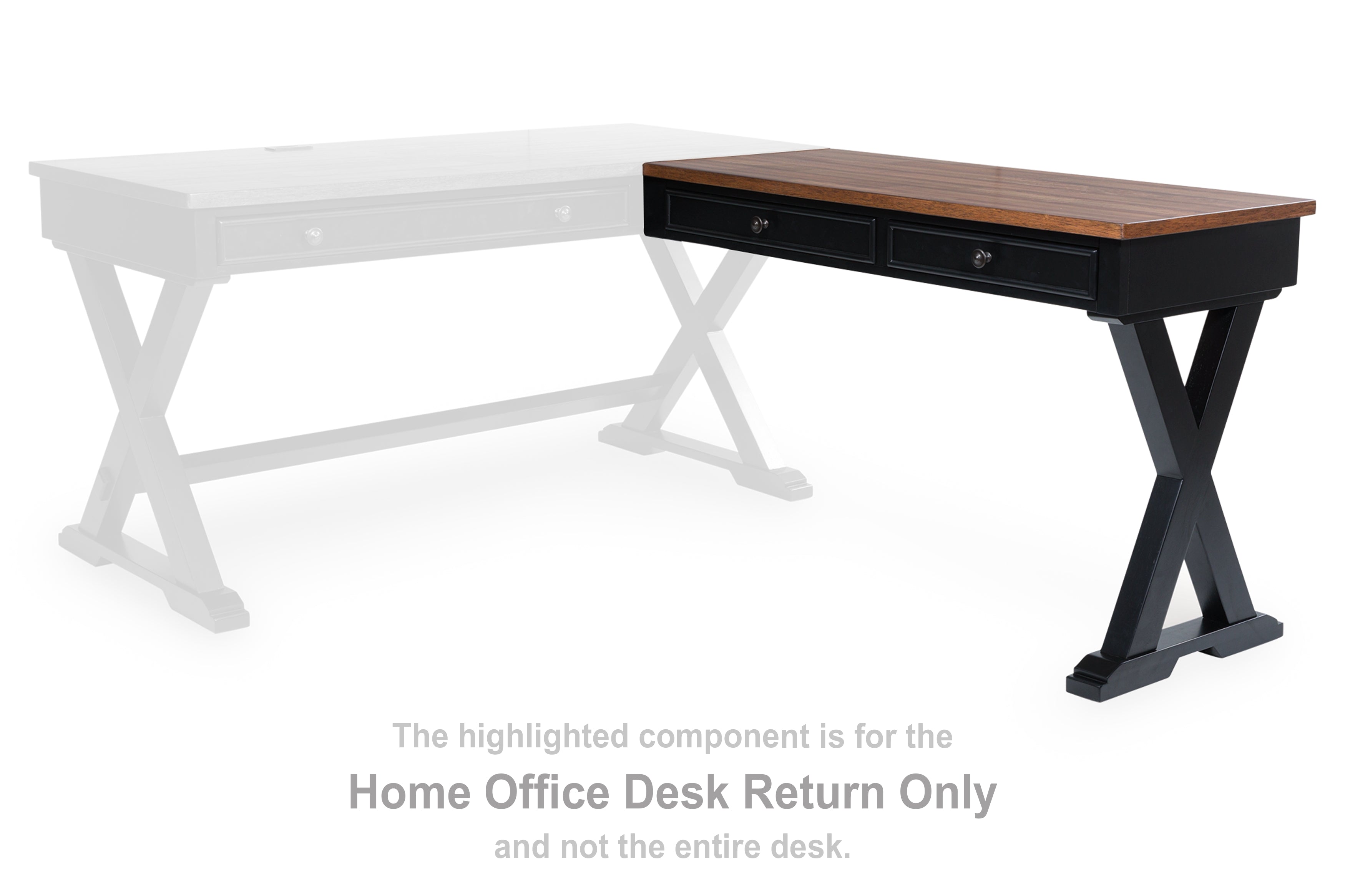 Furniture City Laplace - Ashley Furniture - Wildenauer Office Desk - Home Office Desk Return - H664-34R