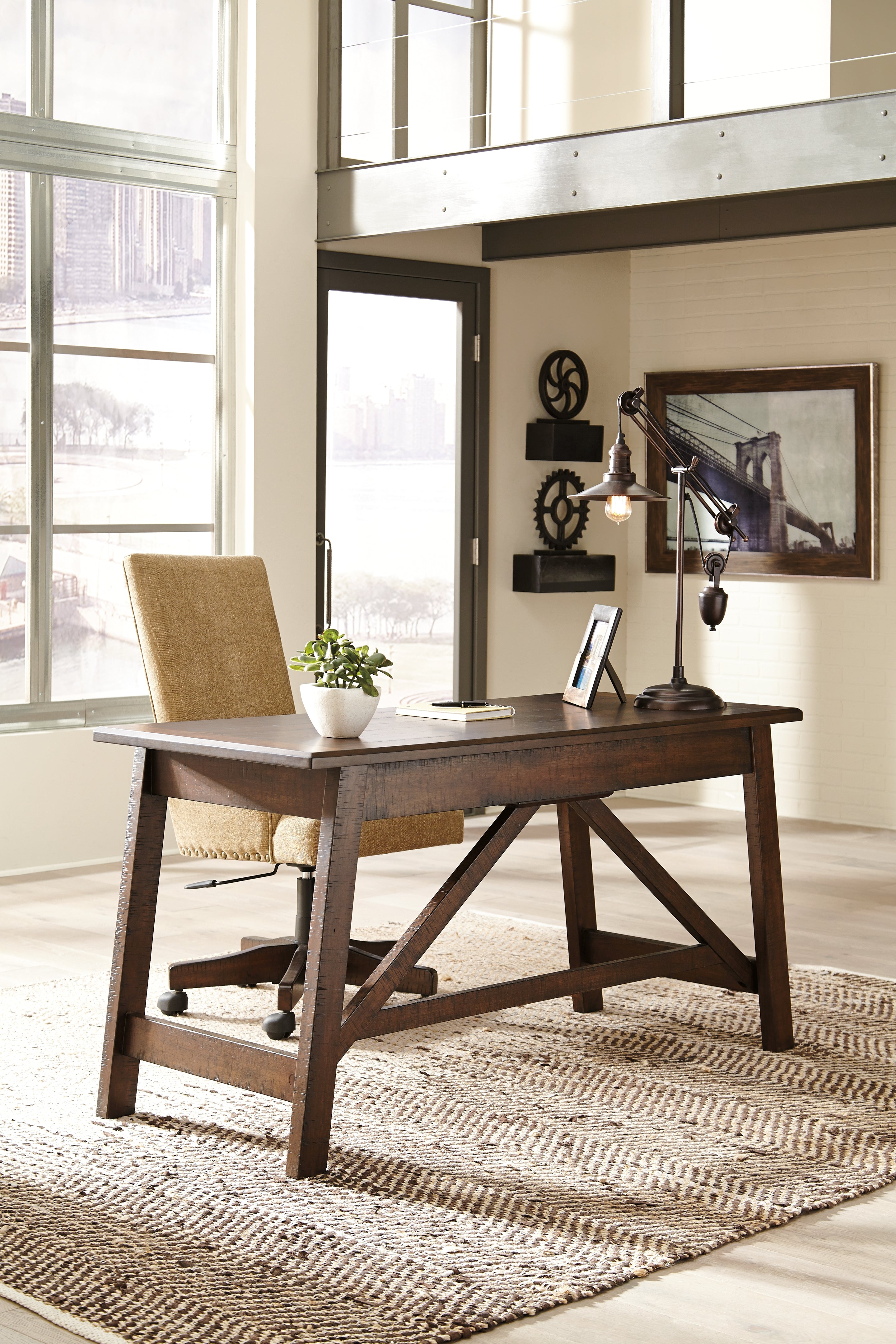 Furniture City Laplace - Ashley Furniture - Baldridge Office Desk - Home Office Large Leg Desk - H675-44