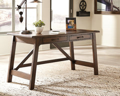Furniture City Laplace - Ashley Furniture - Baldridge Office Desk - Home Office Large Leg Desk / Rustic Brown - H675-44