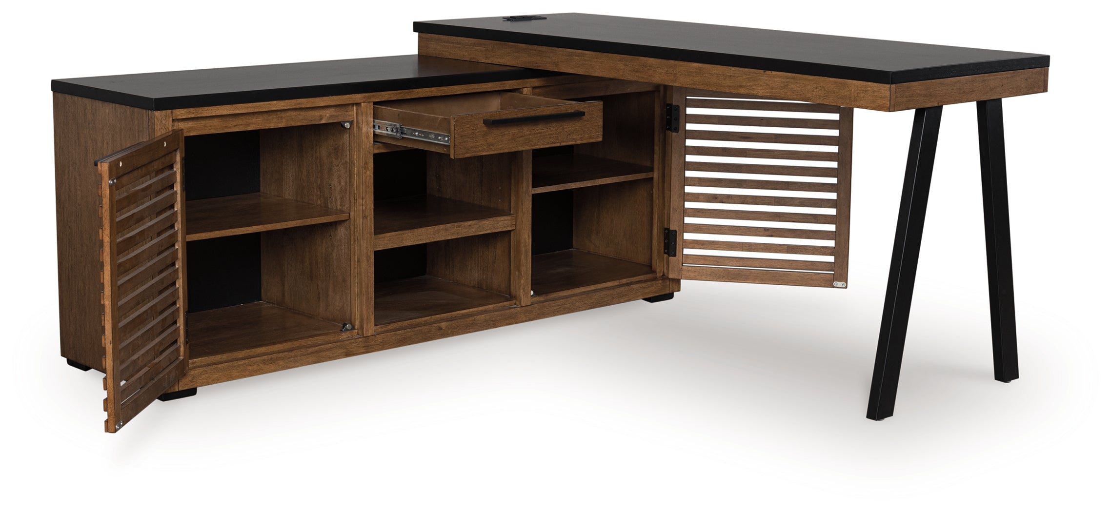 Furniture City Laplace - Ashley Furniture - Kallari Office Desk - Credenza with Desk Return - H737H1