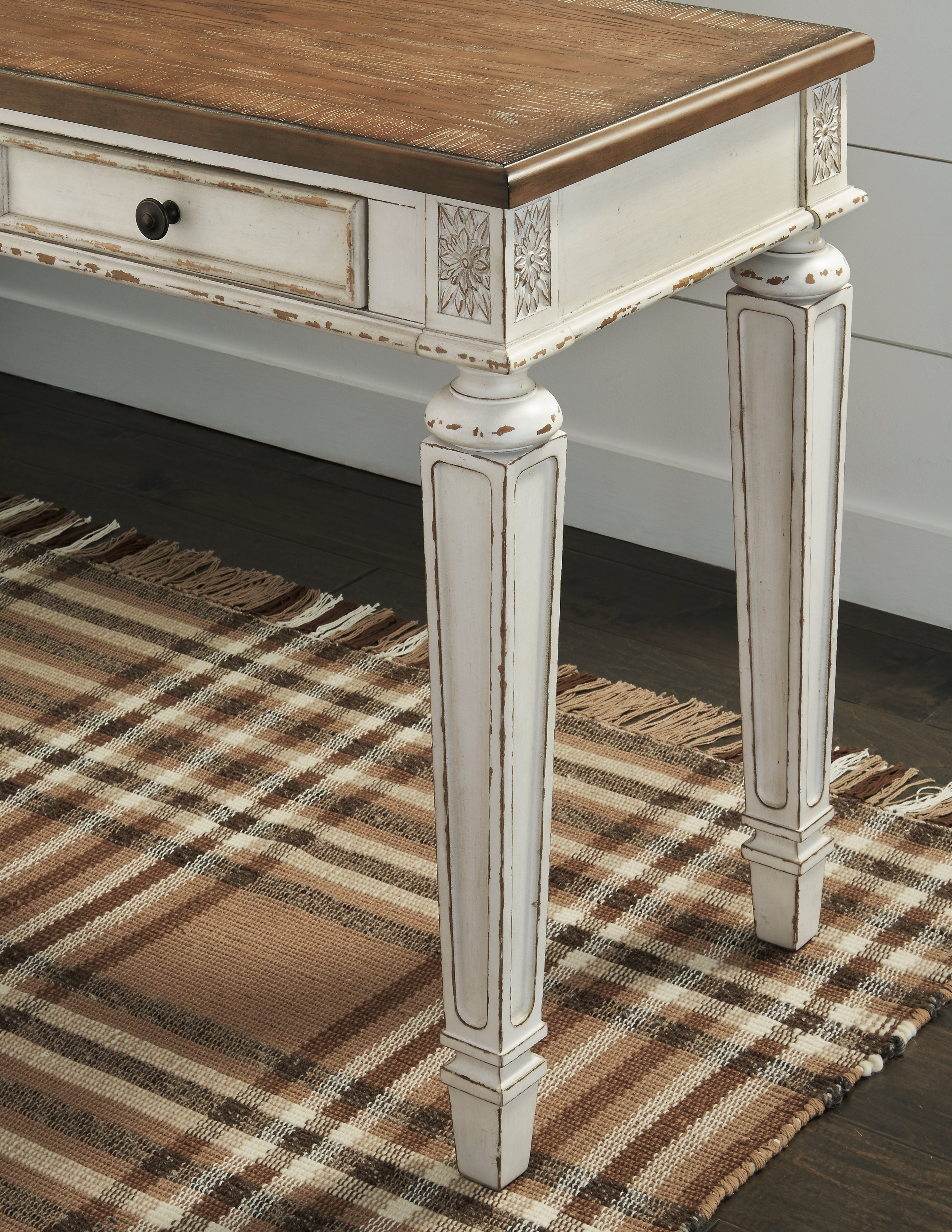 Furniture City Laplace - Ashley Furniture - Realyn Office Desk - Home Office Desk / White/Brown - H743-34