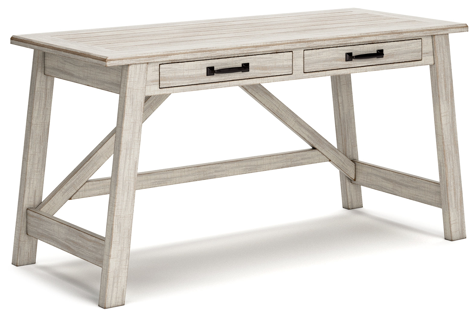 Furniture City Laplace - Ashley Furniture - Carynhurst Office Desk - Home Office Large Leg Desk / Whitewash - H755-44
