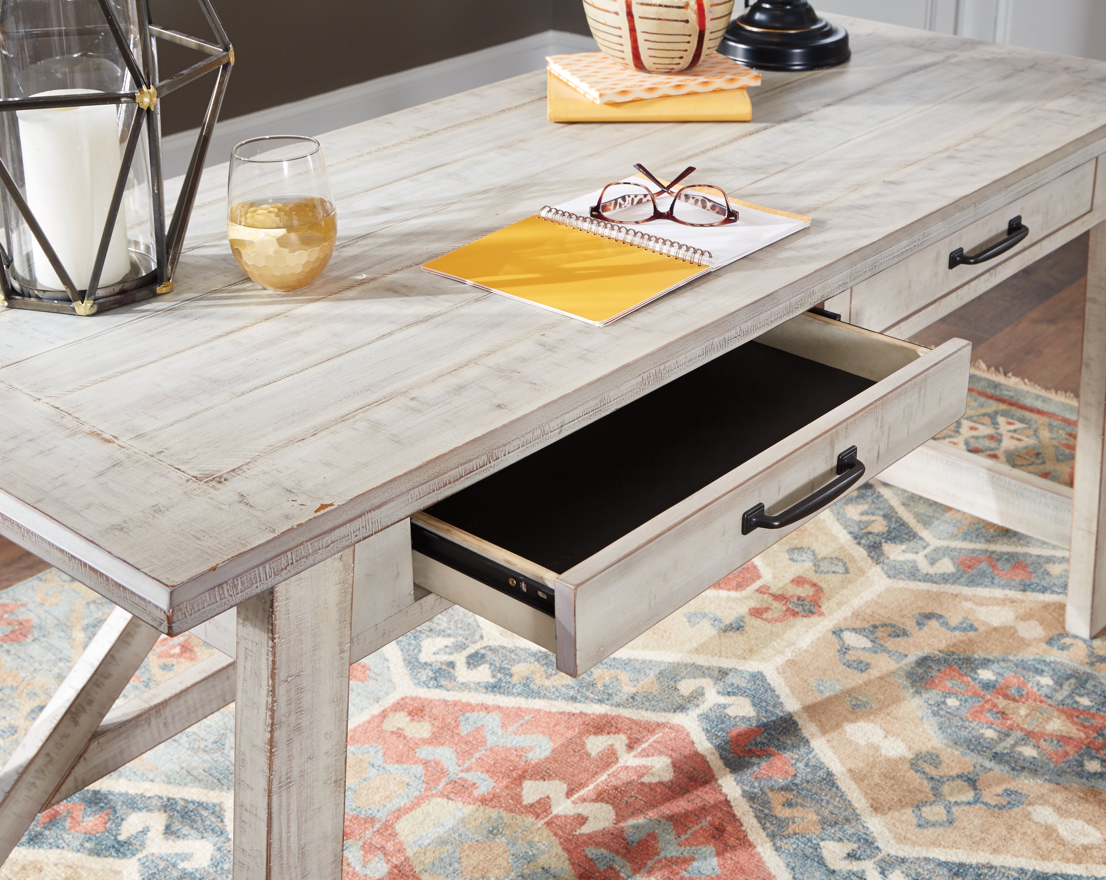 Furniture City Laplace - Ashley Furniture - Carynhurst Office Desk - Home Office Large Leg Desk - H755-44