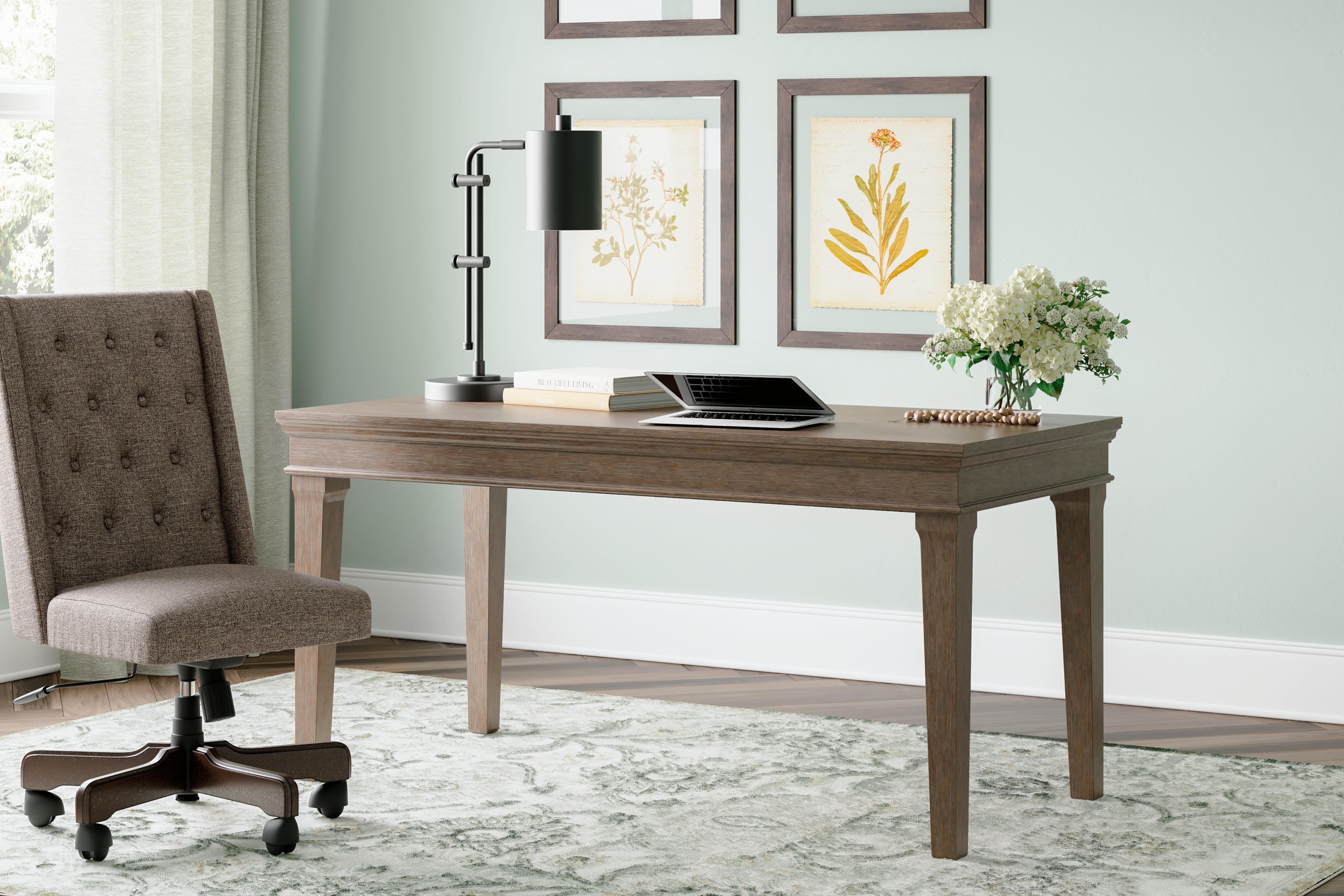 Furniture City Laplace - Ashley Furniture - Janismore Office Desk - Home Office Desk / Weathered Gray - H776-44