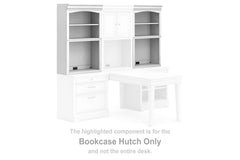 Furniture City Laplace - Ashley Furniture - Kanwyn Bookcase - Door Hutch / Whitewash - H777-41T