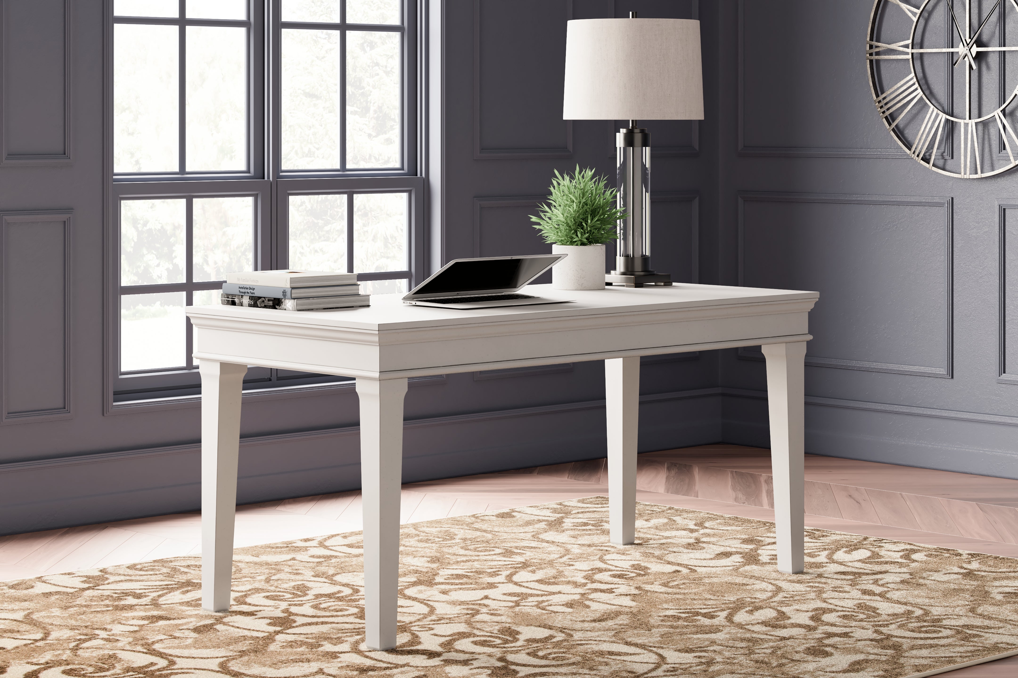 Furniture City Laplace - Ashley Furniture - Kanwyn Office Desk - Home Office Desk / Whitewash - H777-44