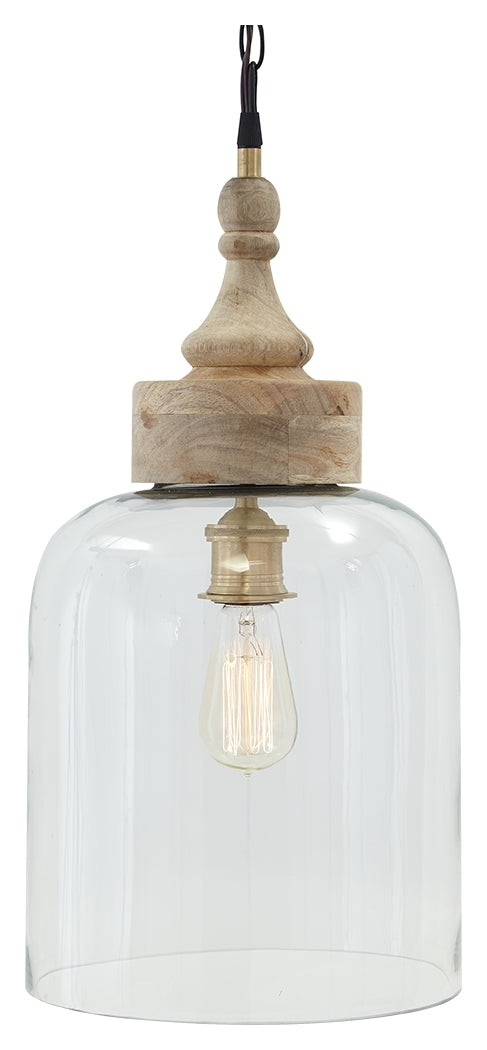Furniture City Laplace - Ashley Furniture - Faiz Lighting - Glass Pendant Light (1/CN) / Transparent - L000148