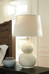 Furniture City Laplace - Ashley Furniture - Saffi Lighting - Ceramic Table Lamp (1/CN) / Cream - L100074