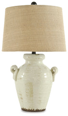Furniture City Laplace - Ashley Furniture - Emelda Lighting - Ceramic Table Lamp (1/CN) / Cream - L100664