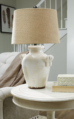 Furniture City Laplace - Ashley Furniture - Emelda Lighting - Ceramic Table Lamp (1/CN) / Cream - L100664