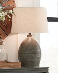 Furniture City Laplace - Ashley Furniture - Joyelle Lighting - Terracotta Table Lamp (1/CN) / Gray - L100744