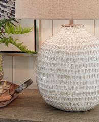 Furniture City Laplace - Ashley Furniture - Jamon Lighting - Ceramic Table Lamp (1/CN) / Beige - L100764
