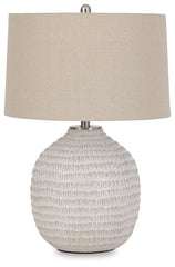 Furniture City Laplace - Ashley Furniture - Jamon Lighting - Ceramic Table Lamp (1/CN) / Beige - L100764
