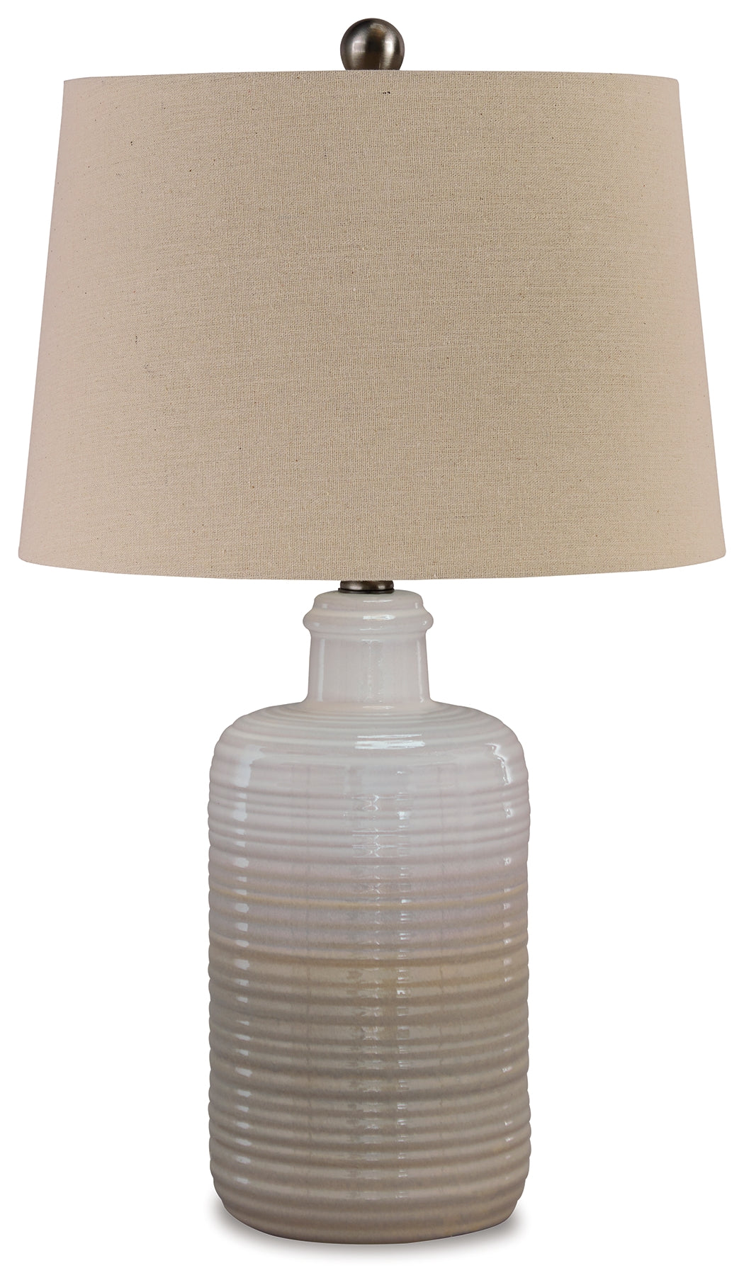 Furniture City Laplace - Ashley Furniture - Marnina Lighting - Ceramic Table Lamp (Set of 2) / Taupe - L121854