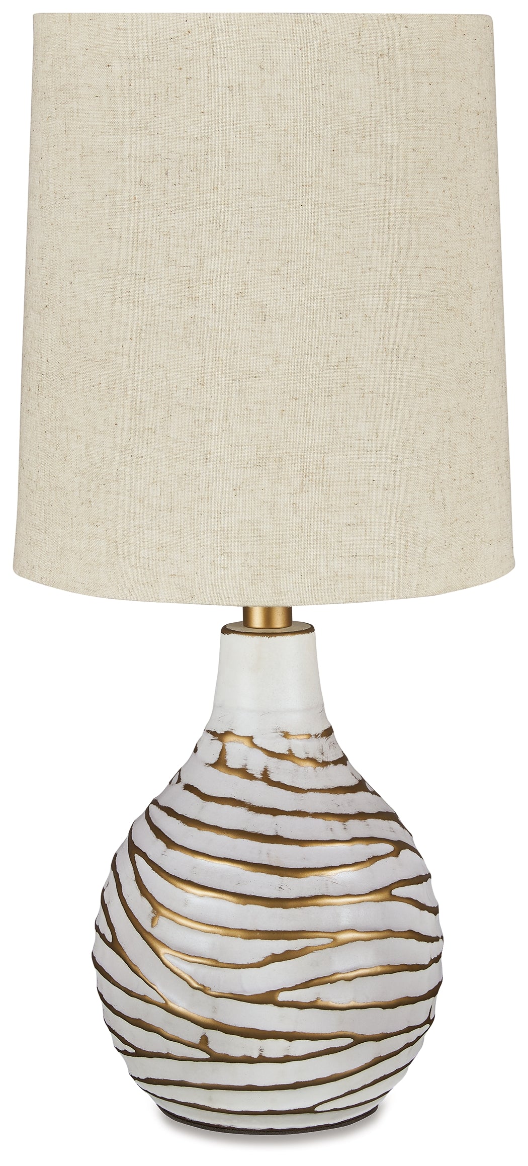 Furniture City Laplace - Ashley Furniture - Aleela Lighting - Metal Table Lamp (1/CN) / White/Gold Finish - L204194