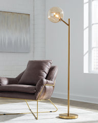 Furniture City Laplace - Ashley Furniture - Abanson Lighting - Metal Floor Lamp (1/CN) / Amber/Gold Finish - L206021