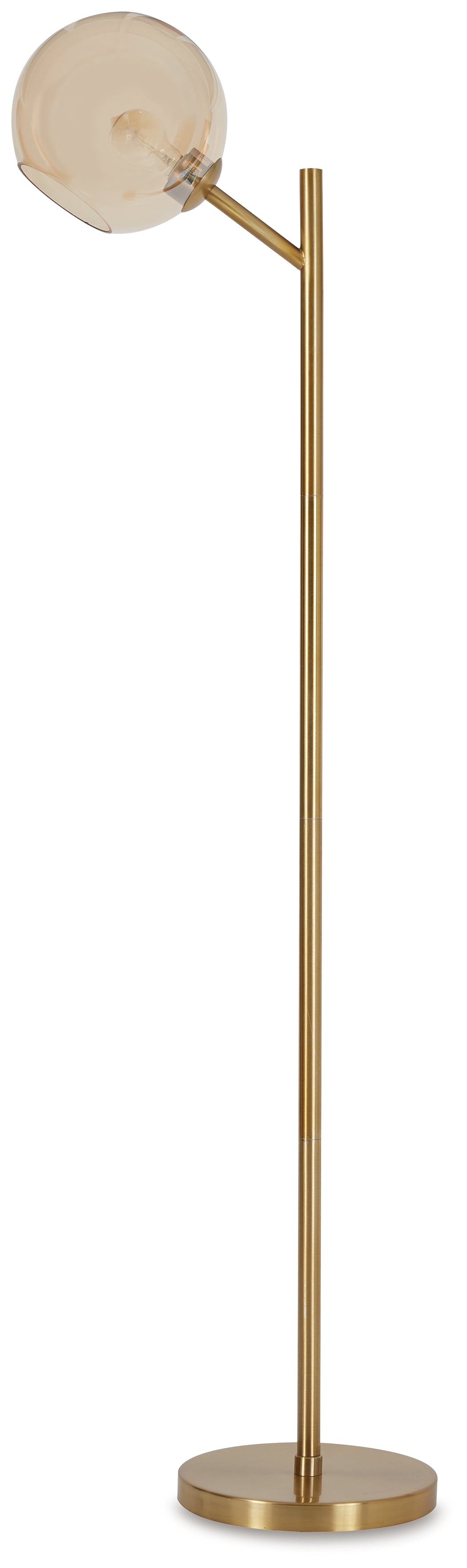 Furniture City Laplace - Ashley Furniture - Abanson Lighting - Metal Floor Lamp (1/CN) / Amber/Gold Finish - L206021