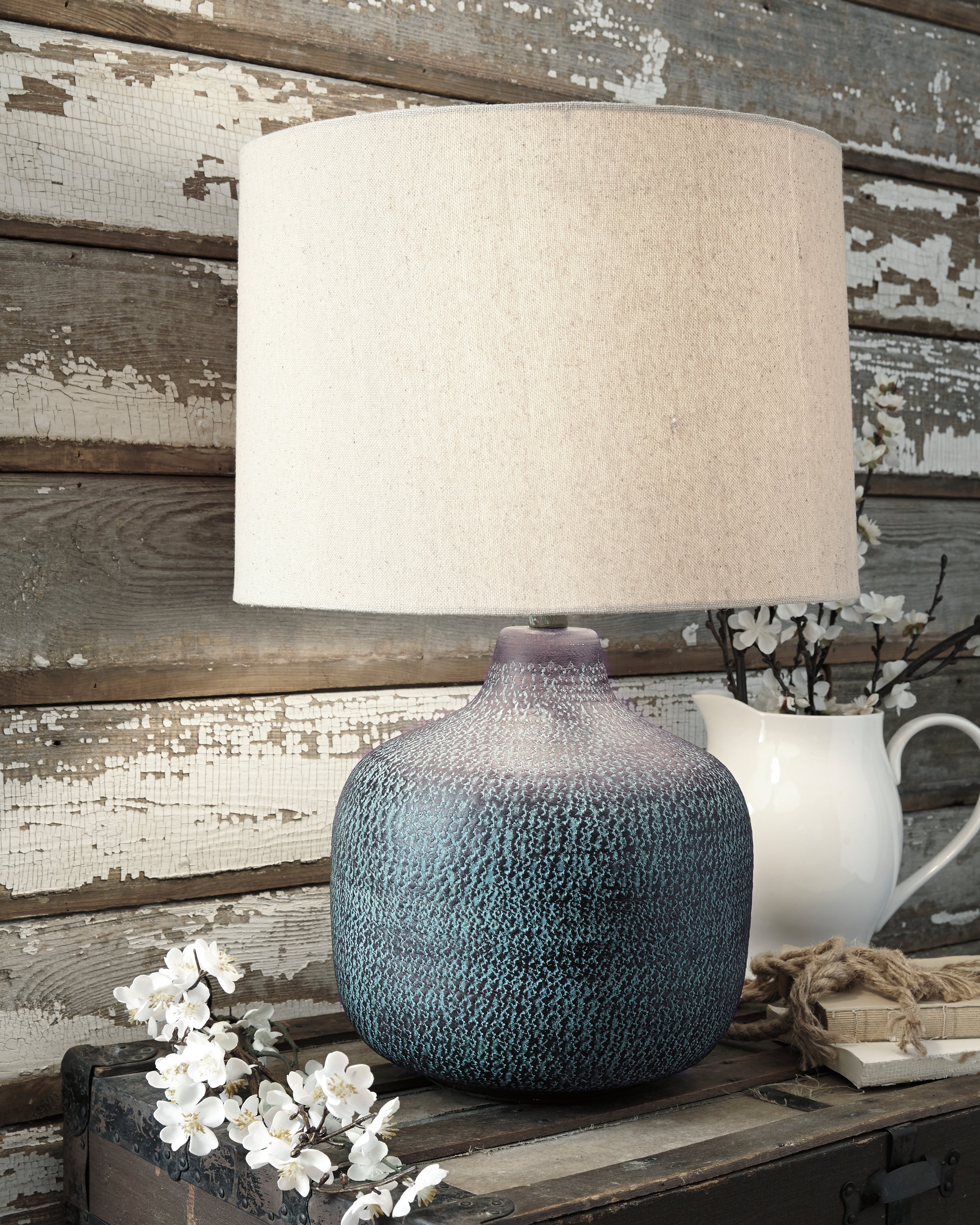 Furniture City Laplace - Ashley Furniture - Malthace Lighting - Metal Table Lamp (1/CN) / Patina - L207304