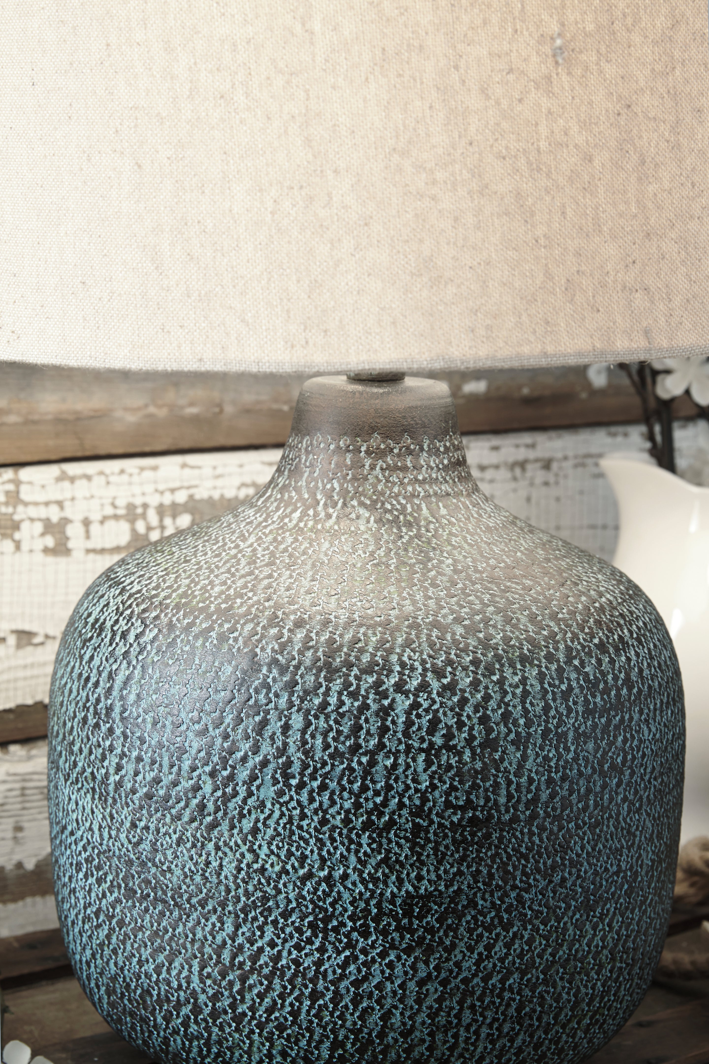 Furniture City Laplace - Ashley Furniture - Malthace Lighting - Metal Table Lamp (1/CN) / Patina - L207304