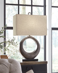 Furniture City Laplace - Ashley Furniture - Saria Lighting - Metal Table Lamp (1/CN) / Antique Silver Finish - L207394