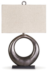 Furniture City Laplace - Ashley Furniture - Saria Lighting - Metal Table Lamp (1/CN) / Antique Silver Finish - L207394