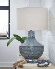 Furniture City Laplace - Ashley Furniture - Schylarmont Lighting - Metal Table Lamp (1/CN) / Antique Gray/White - L207474