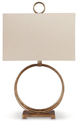 Furniture City Laplace - Ashley Furniture - Mahala Lighting - Metal Table Lamp (1/CN) / Antique Gold Finish - L208124