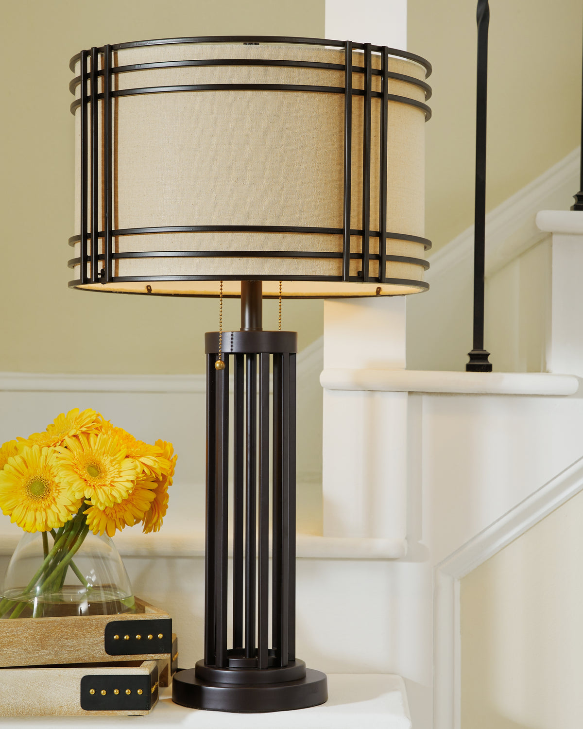 Furniture City Laplace - Ashley Furniture - Hanswell Lighting - Metal Table Lamp (1/CN) / Dark Brown - L208294