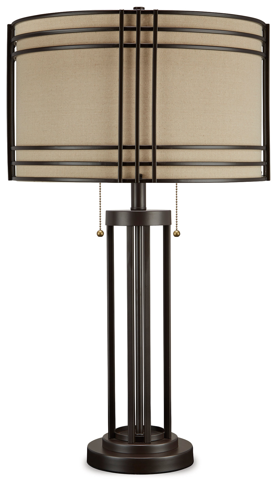 Furniture City Laplace - Ashley Furniture - Hanswell Lighting - Metal Table Lamp (1/CN) / Dark Brown - L208294