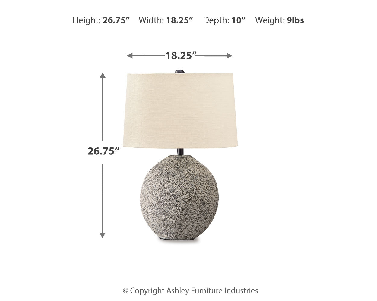 Furniture City Laplace - Ashley Furniture - Harif Lighting - Paper Table Lamp (1/CN) / Beige - L235624