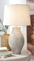Furniture City Laplace - Ashley Furniture - Layal Lighting - Paper Table Lamp (1/CN) / Beige - L235634