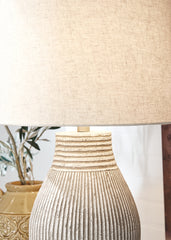 Furniture City Laplace - Ashley Furniture - Layal Lighting - Paper Table Lamp (1/CN) / Beige - L235634