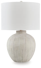 Furniture City Laplace - Ashley Furniture - Calbert Table Lamp - Poly Table Lamp (1/CN) / Warm Gray - L235824