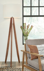 Furniture City Laplace - Ashley Furniture - Dallson Lighting - Wood Floor Lamp (1/CN) / Brown - L329011
