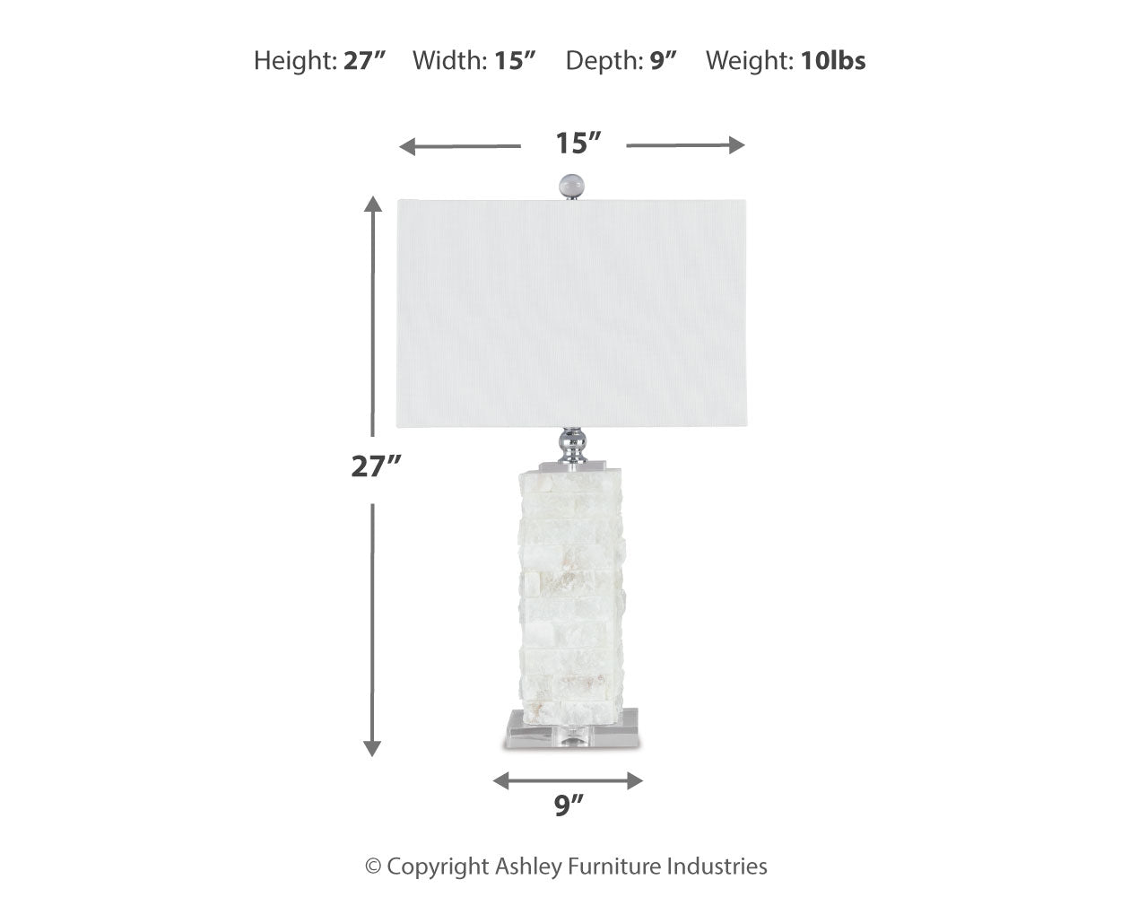 Furniture City Laplace - Ashley Furniture - Malise Lighting - Alabaster Table Lamp (1/CN) / White - L429014