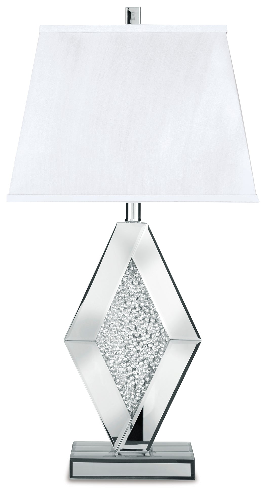 Furniture City Laplace - Ashley Furniture - Prunella Lighting - Mirror Table Lamp (1/CN) / Silver Finish - L429034