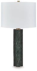 Furniture City Laplace - Ashley Furniture - Keegan Table Lamp - Marble Table Lamp (1/CN) / Green - L429084