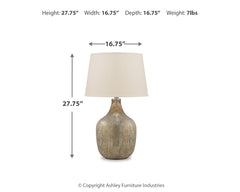 Furniture City Laplace - Ashley Furniture - Mari Lighting - Glass Table Lamp (1/CN) - L430664