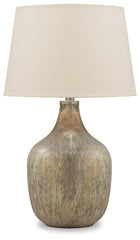 Furniture City Laplace - Ashley Furniture - Mari Lighting - Glass Table Lamp (1/CN) / Gray/Gold Finish - L430664
