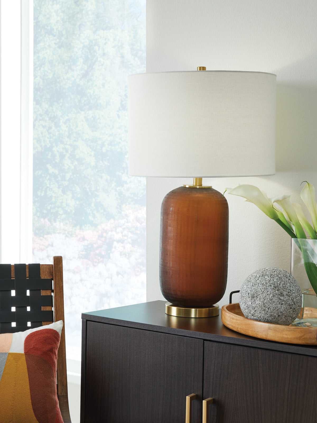 Furniture City Laplace - Ashley Furniture - Farberman Table Lamp - Glass Table Lamp (1/CN) - L430864