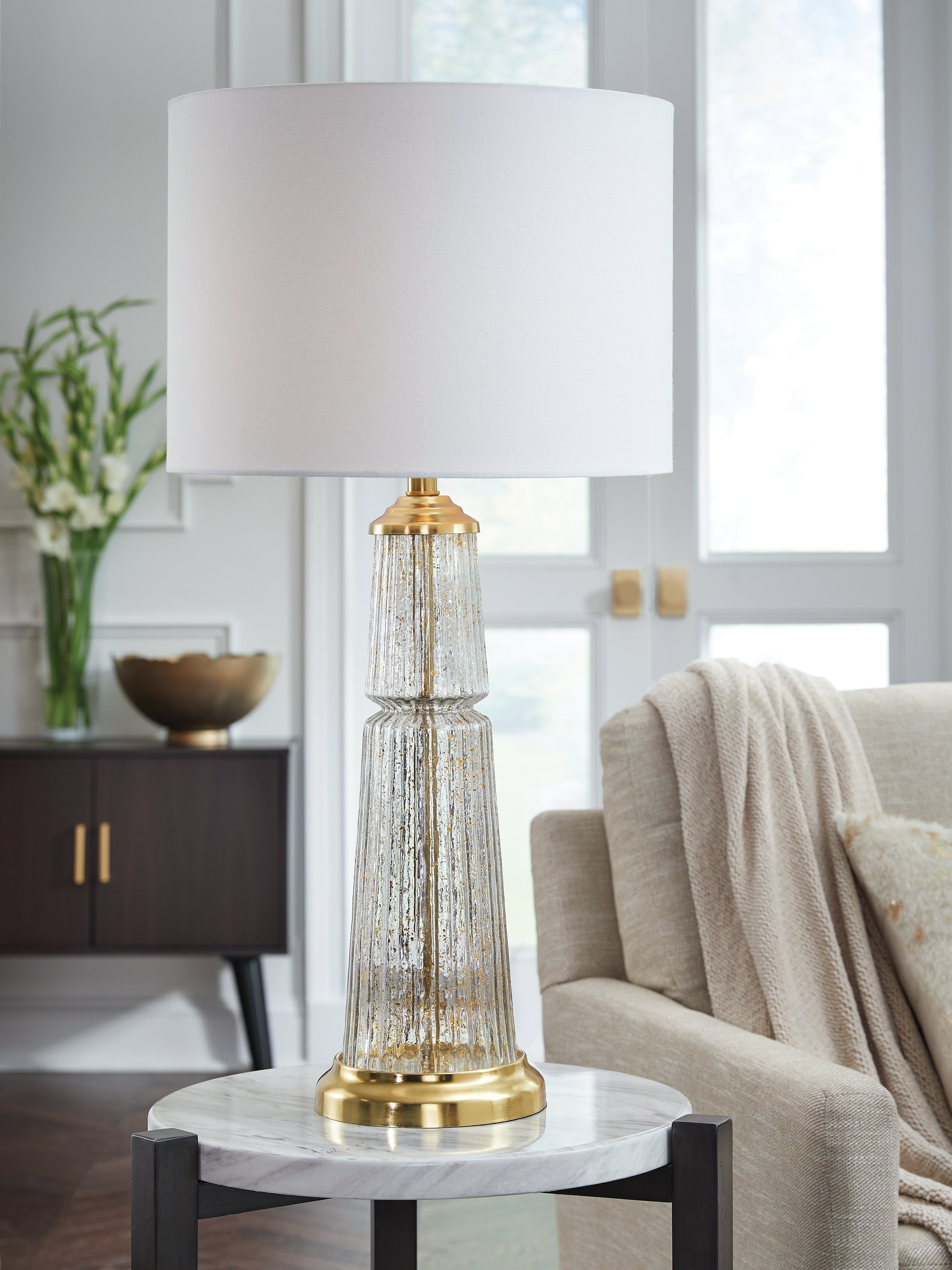 Furniture City Laplace - Ashley Furniture - Bakersboro Lighting - Glass Table Lamp (1/CN) - L430884
