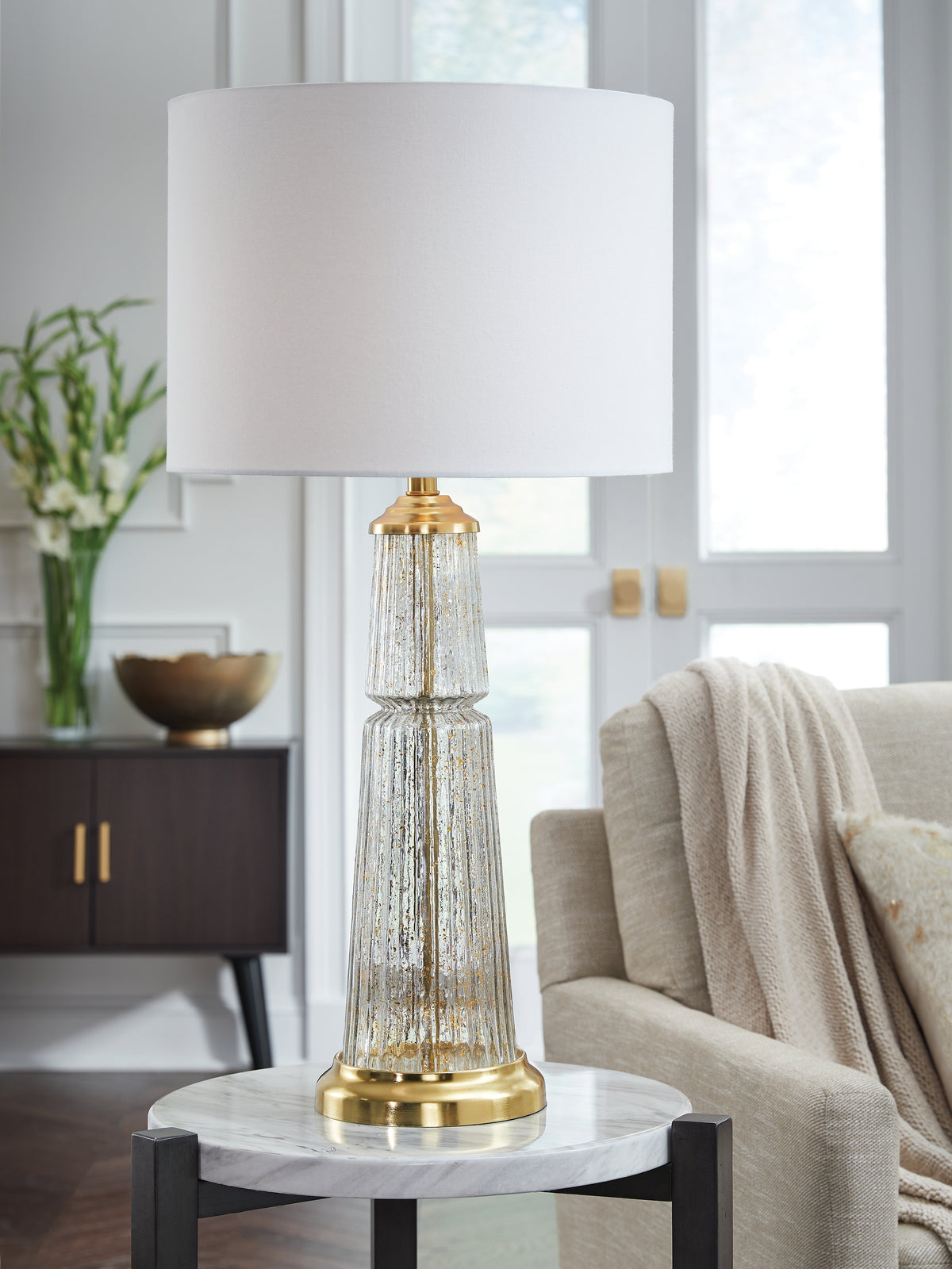 Furniture City Laplace - Ashley Furniture - Bakersboro Lighting - Glass Table Lamp (1/CN) - L430884