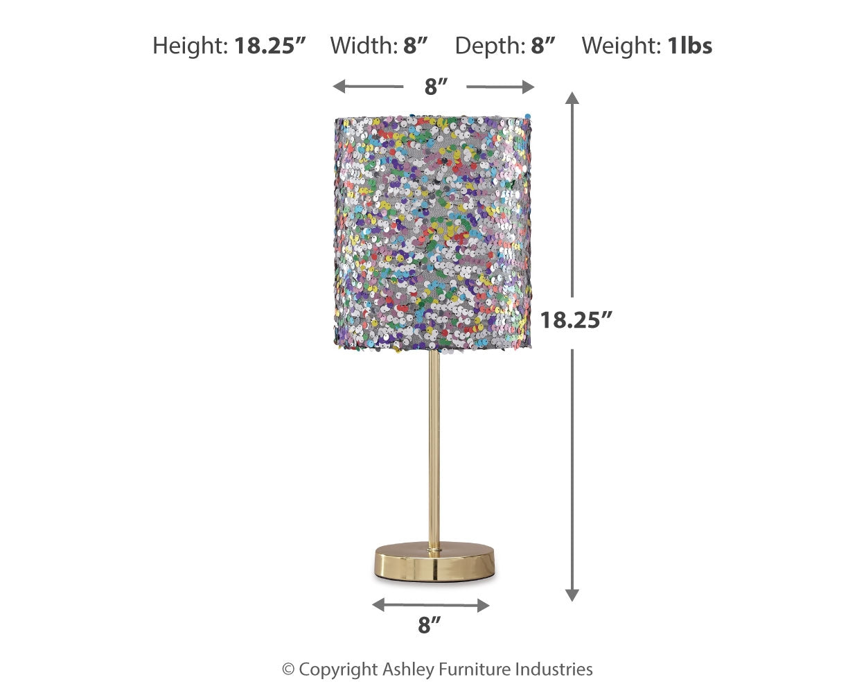 Furniture City Laplace - Ashley Furniture - Maddy Lighting - Metal Table Lamp (1/CN) - L857724