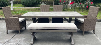 Furniture City Laplace - Ashley Furniture - Laguna Heights Outdoor - Bench with Cushion - PCP790-600