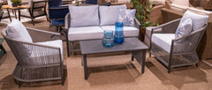 Furniture City Laplace - Ashley Furniture - Bridges Beach Outdoor - Love/Chairs/Table Set (4/CN) - PCP391-080