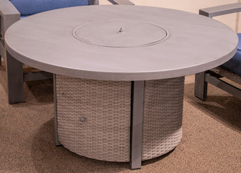 Furniture City Laplace - Ashley Furniture - Half Moon Beach Outdoor - Round Fire Pit Table - PCP418-776