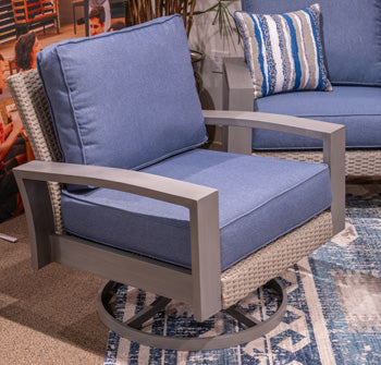 Furniture City Laplace - Ashley Furniture - Half Moon Beach Outdoor - Swivel Lounge w/ Cushion - PCP418-821