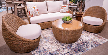 Furniture City Laplace - Ashley Furniture - Double Point Outdoor - Love/Swivel Chairs Set (3/CN) - PCP503-070