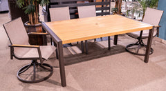 Furniture City Laplace - Ashley Furniture - Carmel Highlands Outdoor - RECT Dining Table w/UMB OPT - PCP513-625