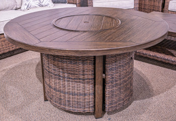 Furniture City Laplace - Ashley Furniture - Monterey Point Outdoor - Round Fire Pit Table - PCP760-776